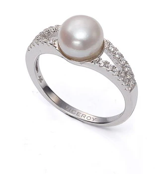 Anillo de mujer Viceroy de plata circonita y perla natural