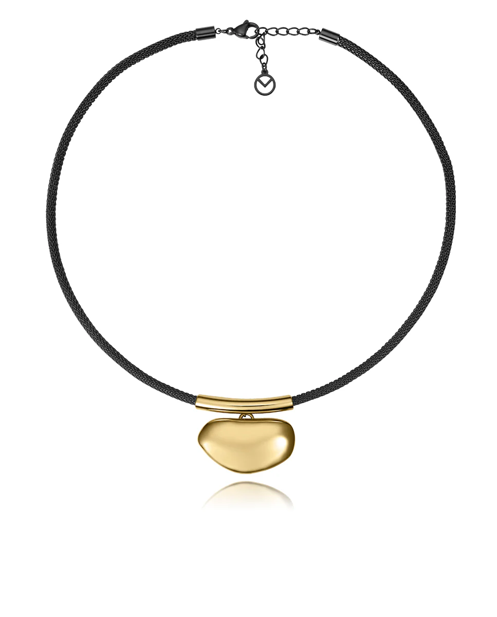 Collar de acero Ip negro y dorado colección Laura Escanes - Image 2