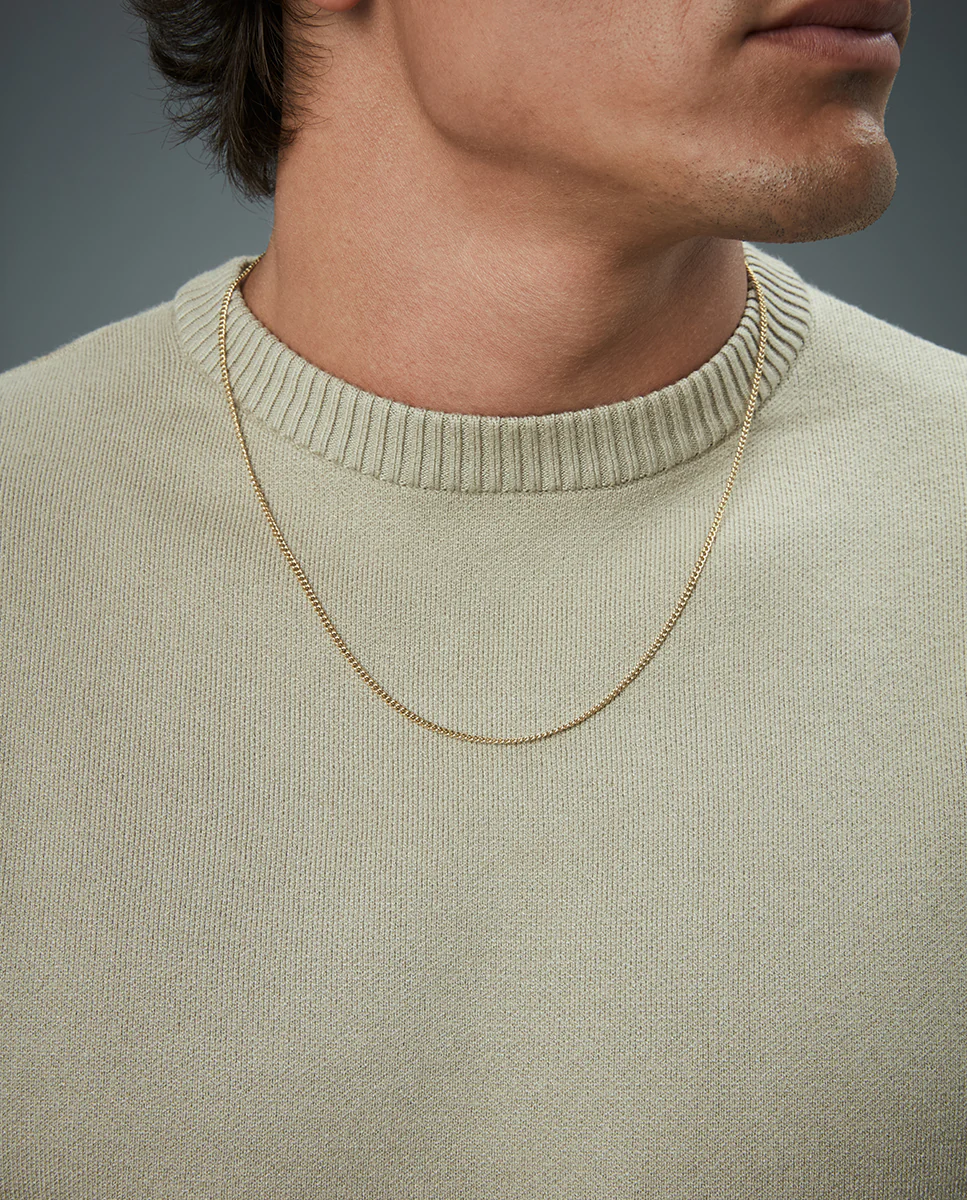 Collar de hombre de acero Ip dorado cadena - Image 2