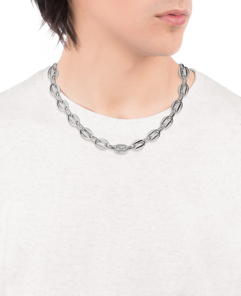 Collar de hombre Magnum de acero con eslabones ovales - Image 2