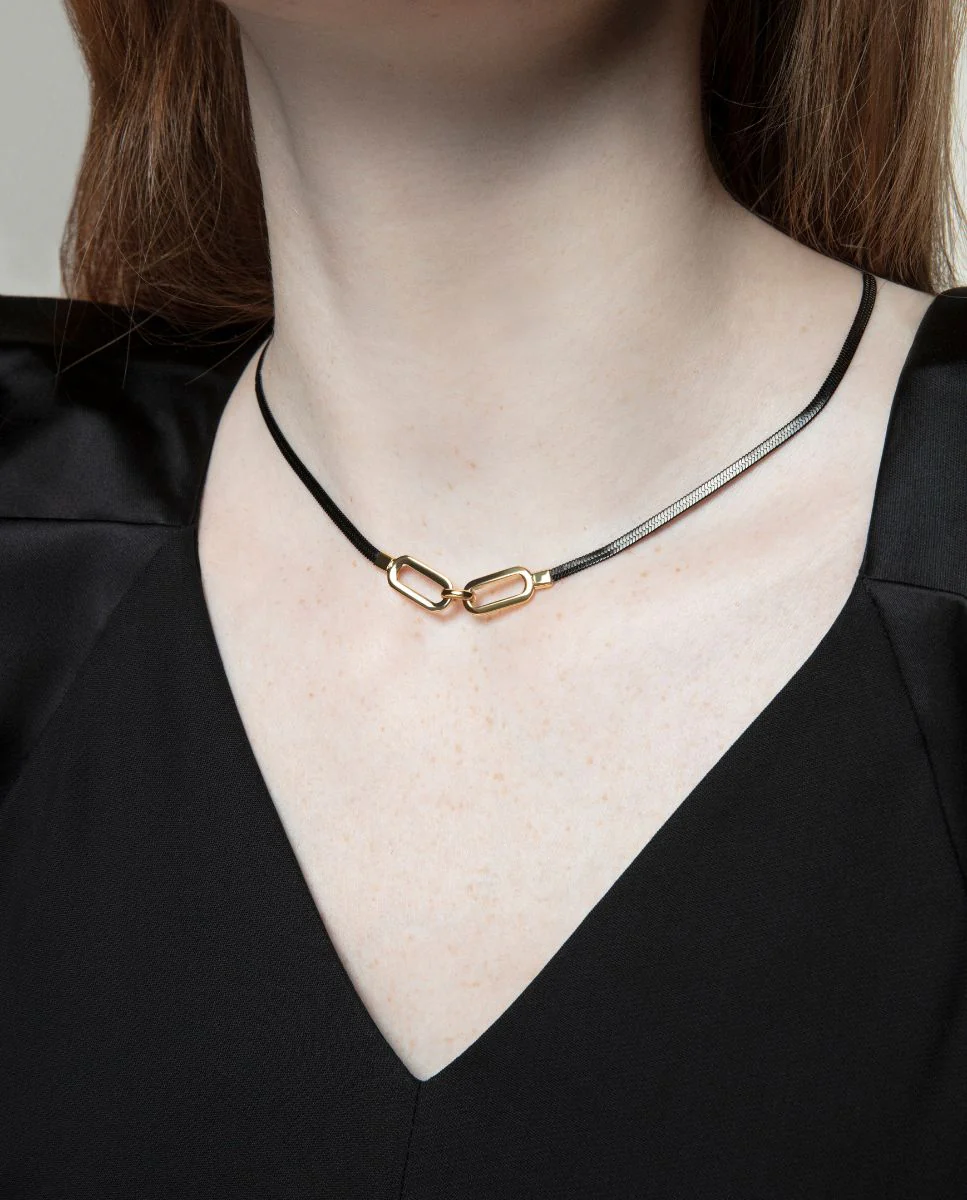 Collar de mujer de acero cadena de serpiente - Image 2
