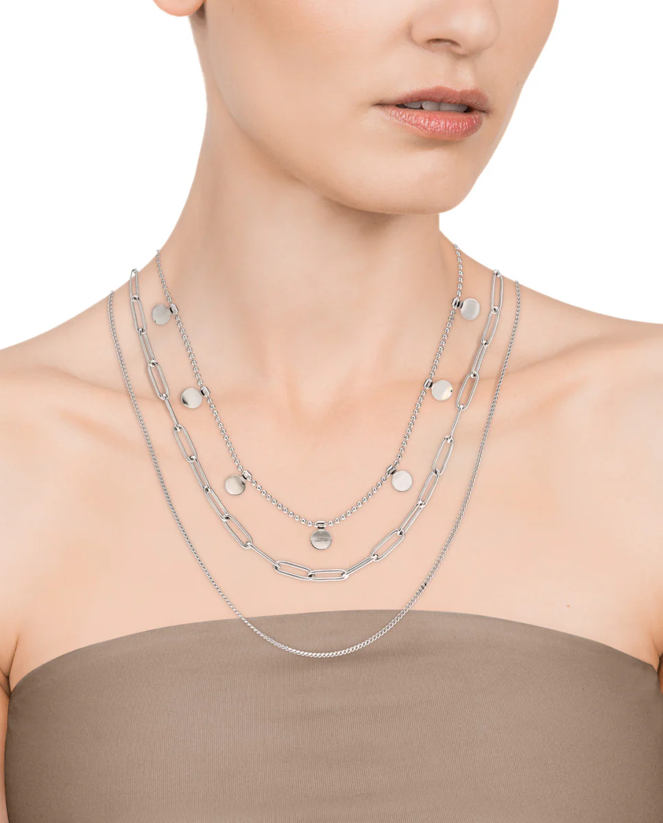 Collar Kiss en acero con tres cadenas - Image 2