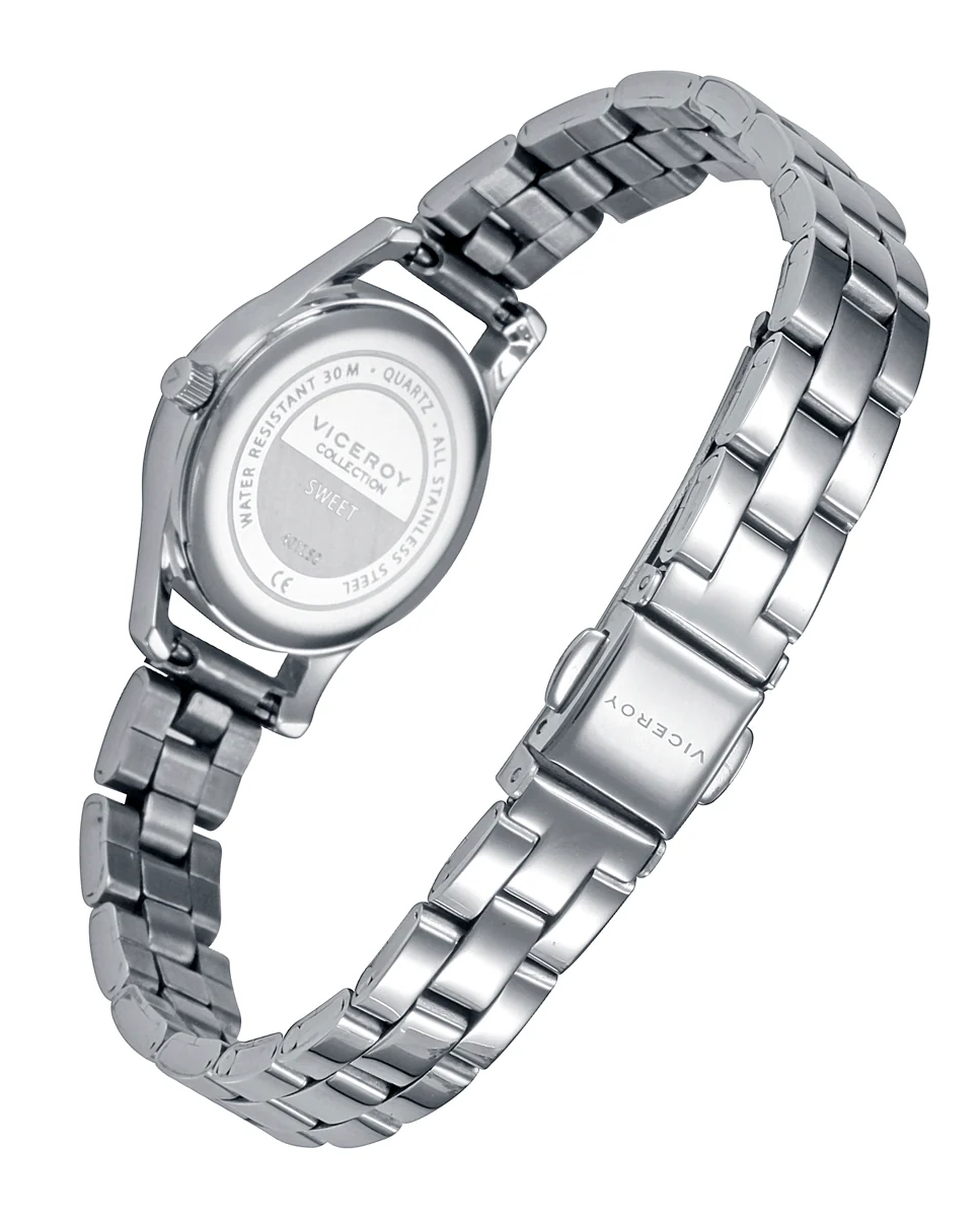 Pack de niña Sweet con reloj tres agujas caja y brazalete en acero y pulsera de actividad blanca - Image 2