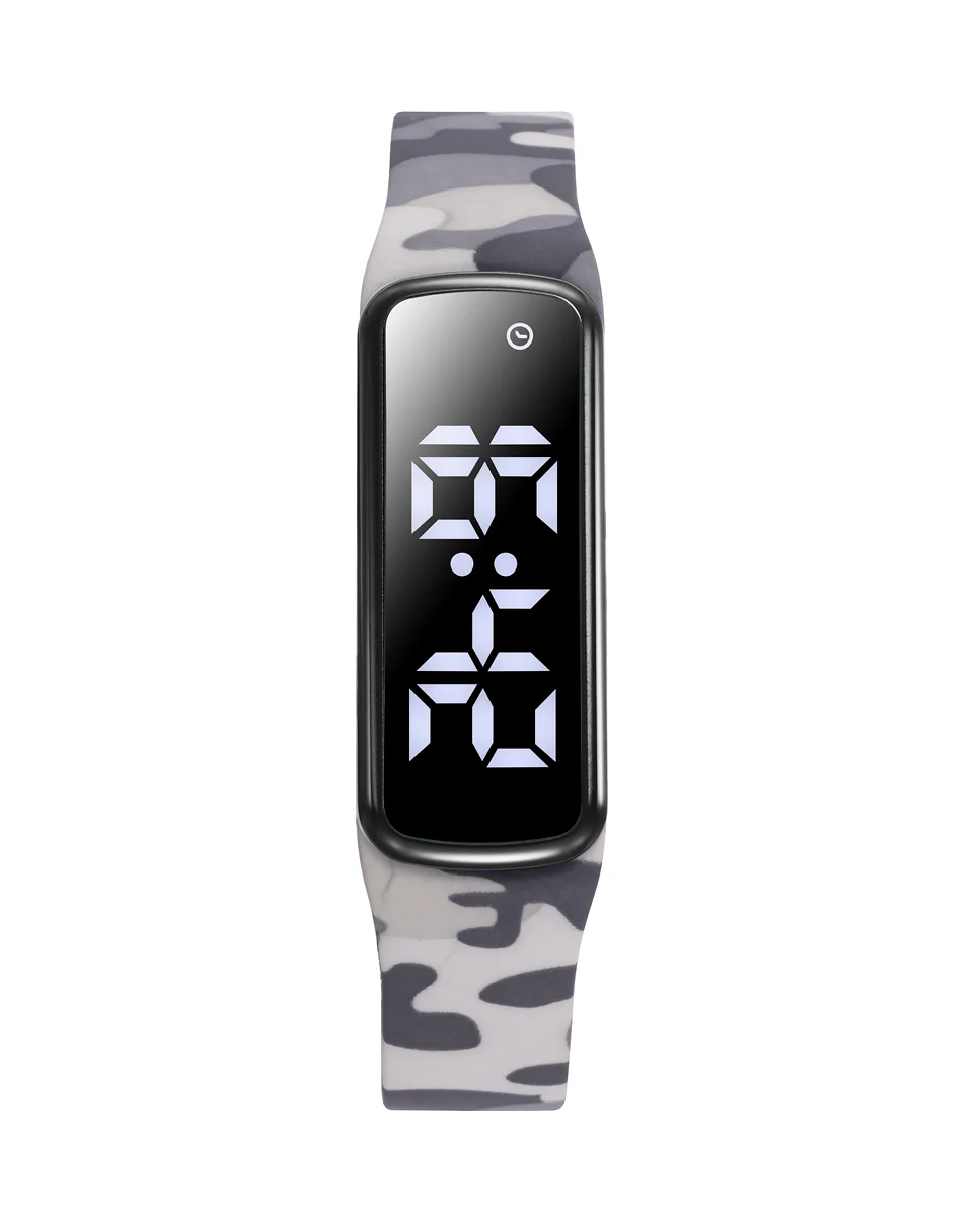 Pack de niño Next reloj digital caja y brazalete acero y pulsera de actividad con estampado de camuflaje - Image 5