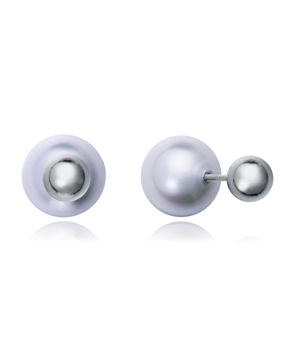 Pendientes de mujer de acero con forma de bola