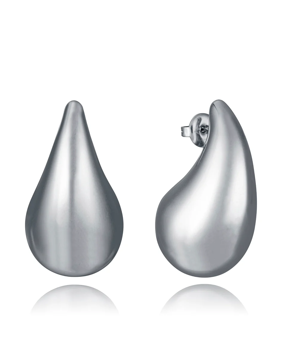 Pendientes de mujer  de acero en forma  de gota