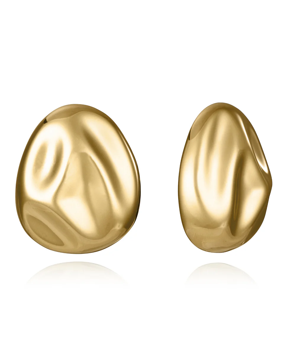 Pendientes de mujer de acero Ip dorado