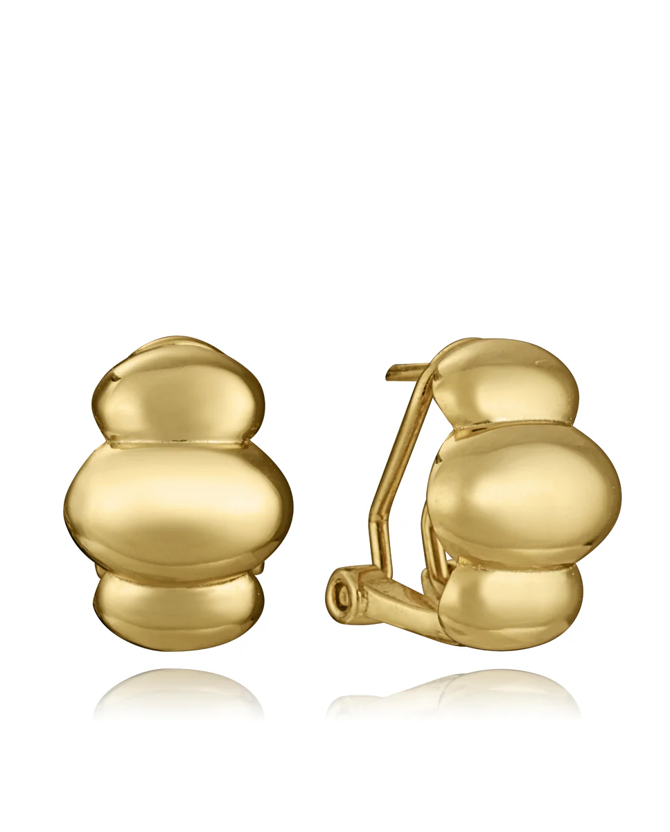 Pendientes de plata de primera ley con baño de oro