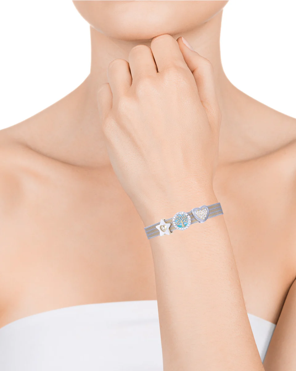 Pulsera Chic de acero bicolor en Ip dorado y acero - Image 4