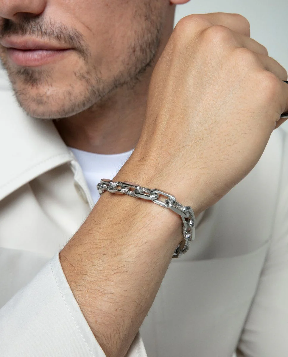 Pulsera de hombre de acero  de ca dena - Image 2