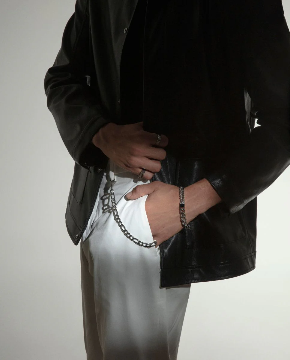 Pulsera de hombre de acero de ca dena - Image 3