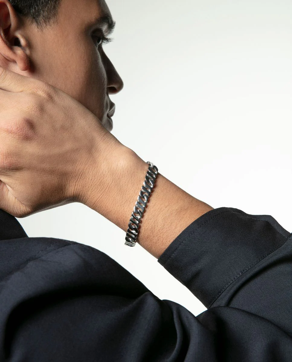 Pulsera de hombre de acero  de ca dena - Image 3
