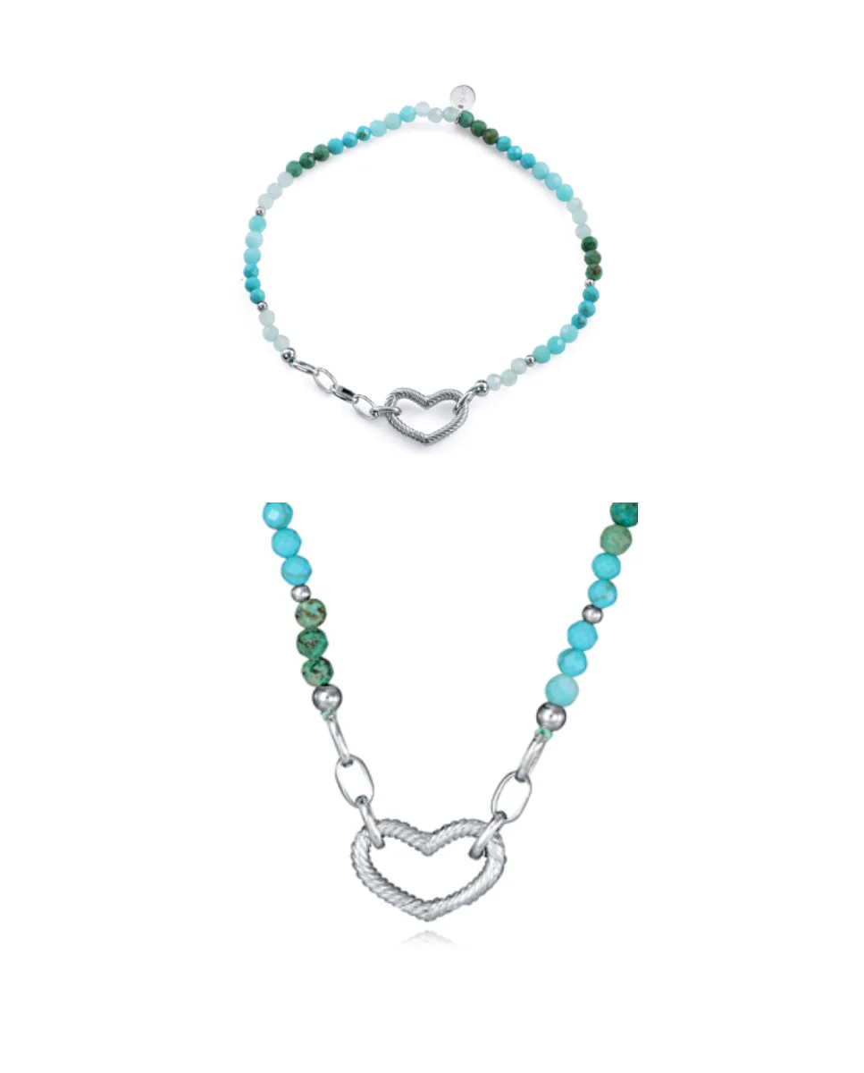Pulsera de plata de primera ley con baño de rodio con piedras sintéticas - Image 2