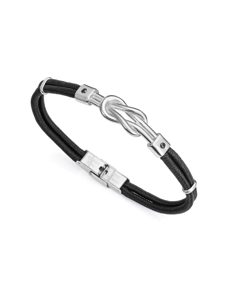 Pulsera Heat de nailon negra de acero con tornillos Ip negro