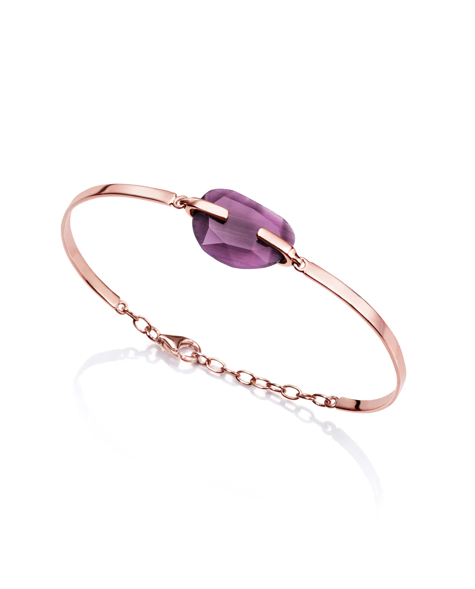 Pulsera Jewels 3020P100-47 de plata con motivo de piedra lila