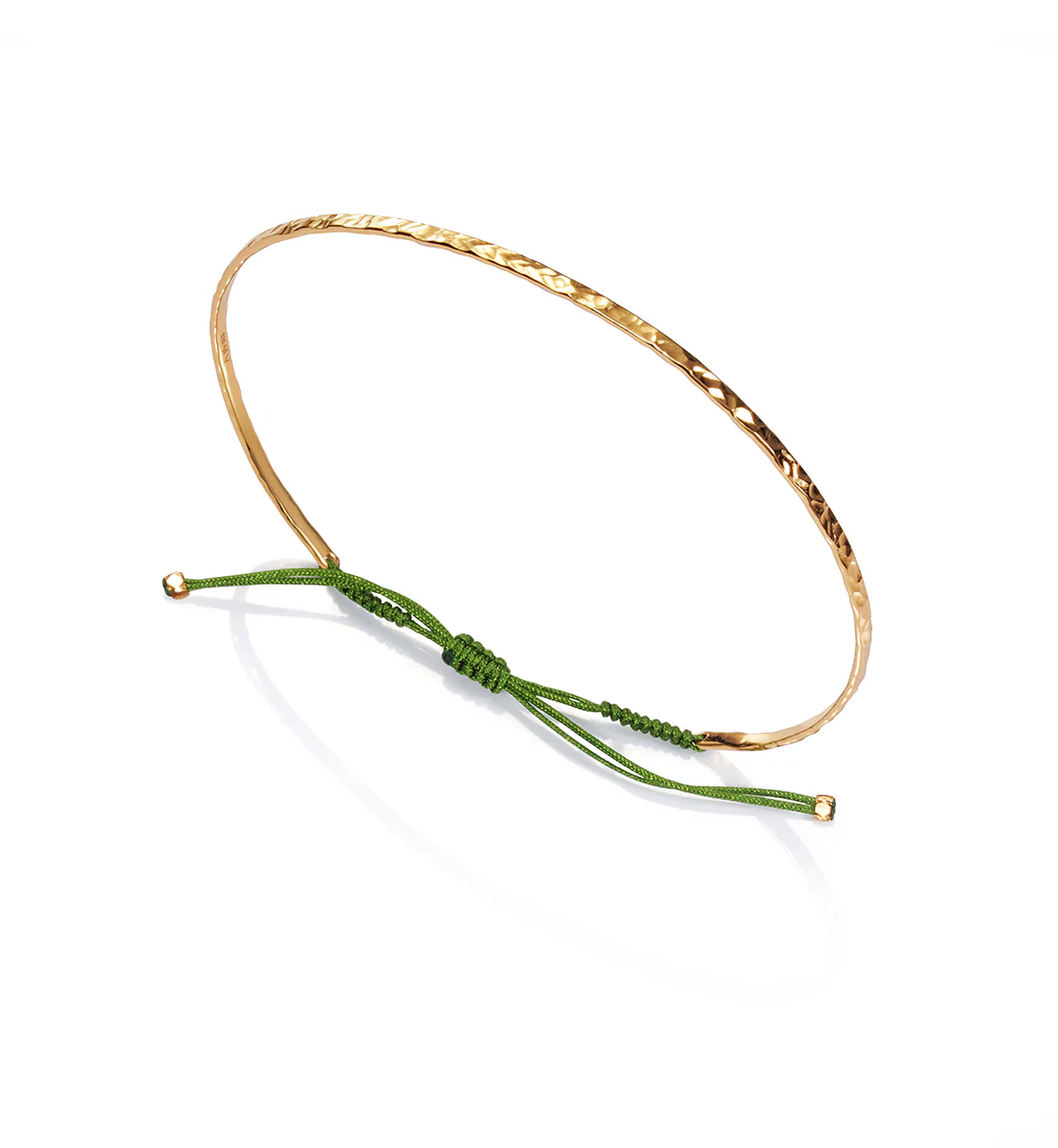 Pulsera Trend de plata de ley bañada en oro 14kt y cordón - Image 2