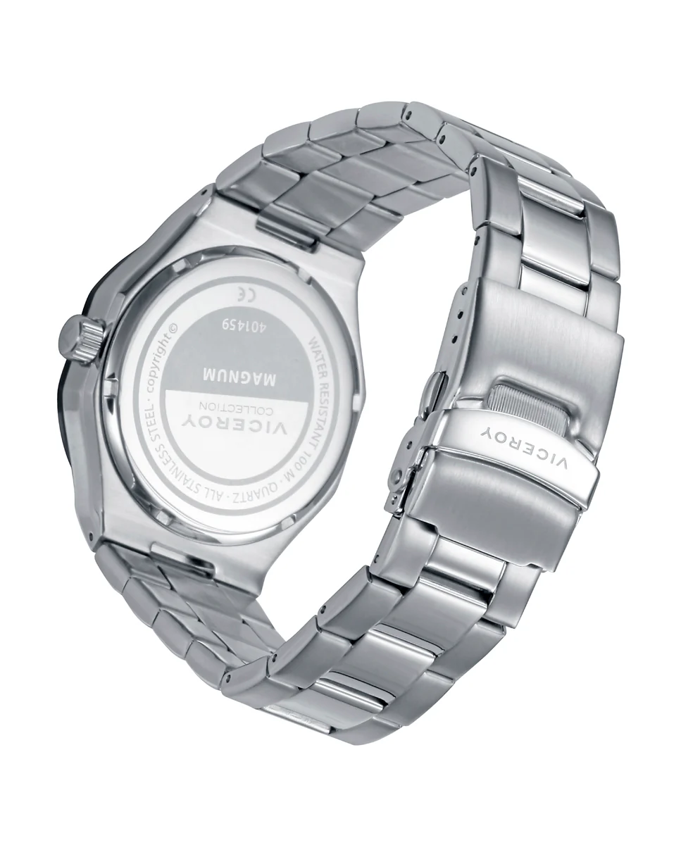 Reloj caja bitono de acero Ip negro 10 Atm, brazalete de acero, movimiento cuarzo - Image 2