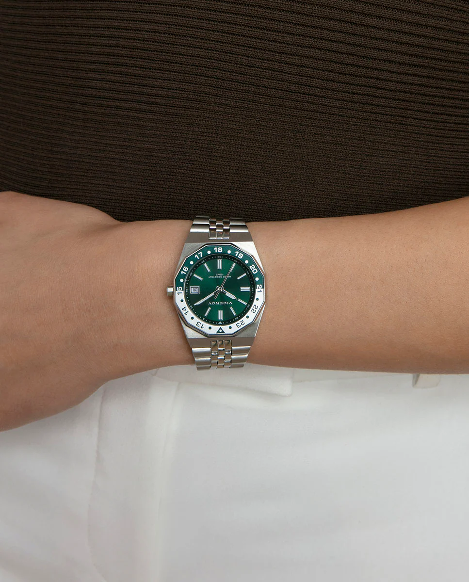 Reloj caja de acero con bisel rotatorio  10 Atm, brazalete de acero, movimiento cuarzo - Image 3