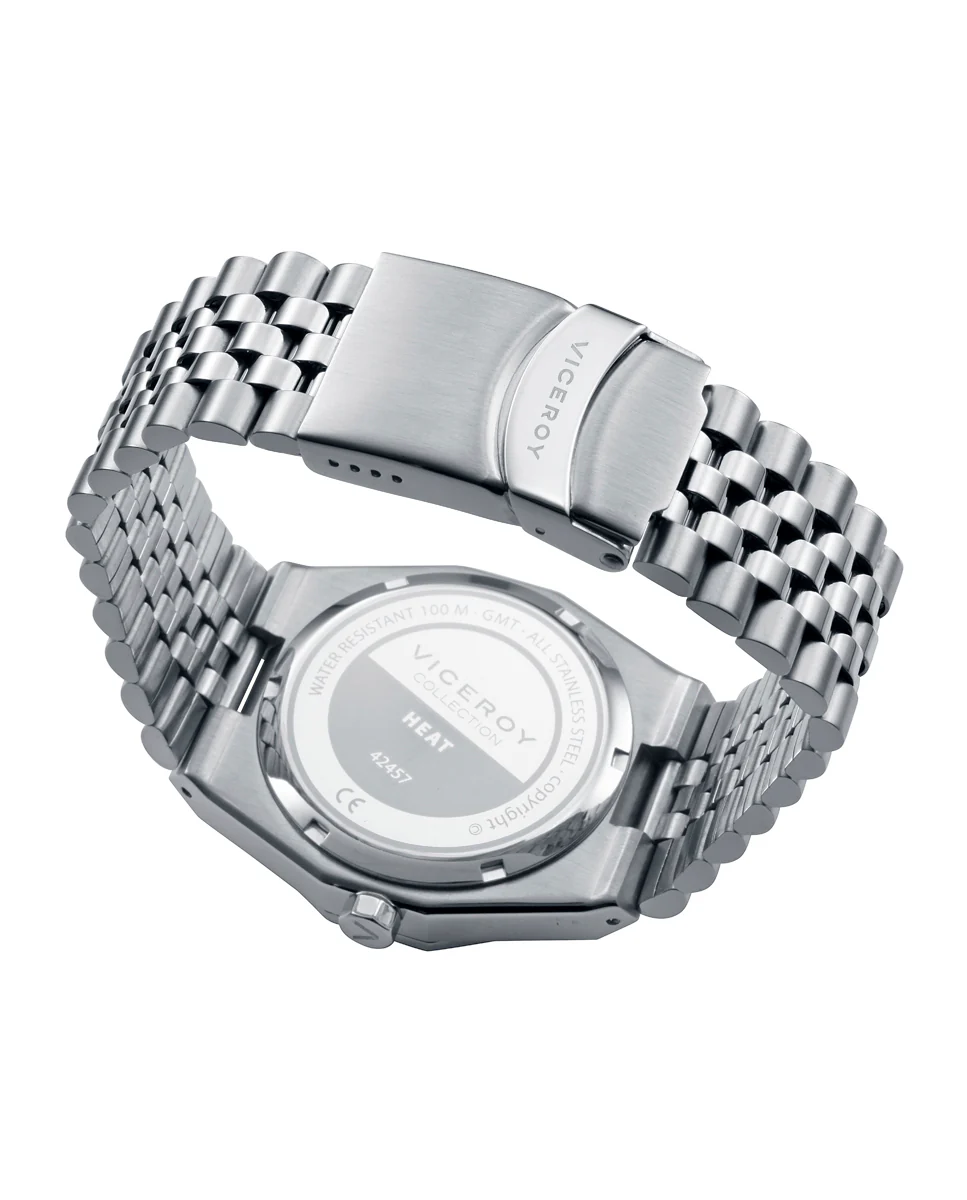 Reloj caja de acero con bisel rotatorio  10 Atm, brazalete de acero, movimiento cuarzo - Image 2
