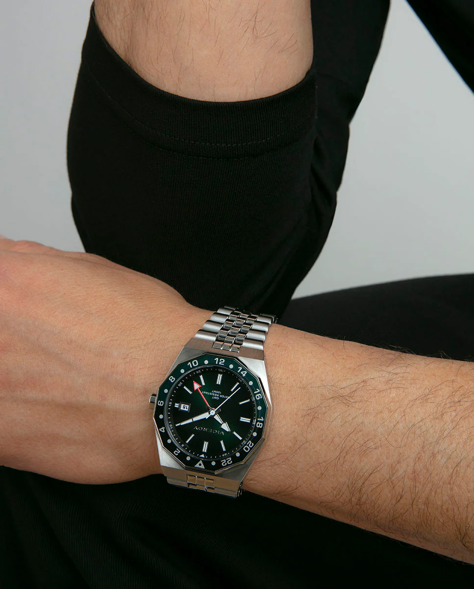 Reloj caja de acero con bisel rotatorio  10 Atm, brazalete de acero, movimiento cuarzo - Image 3