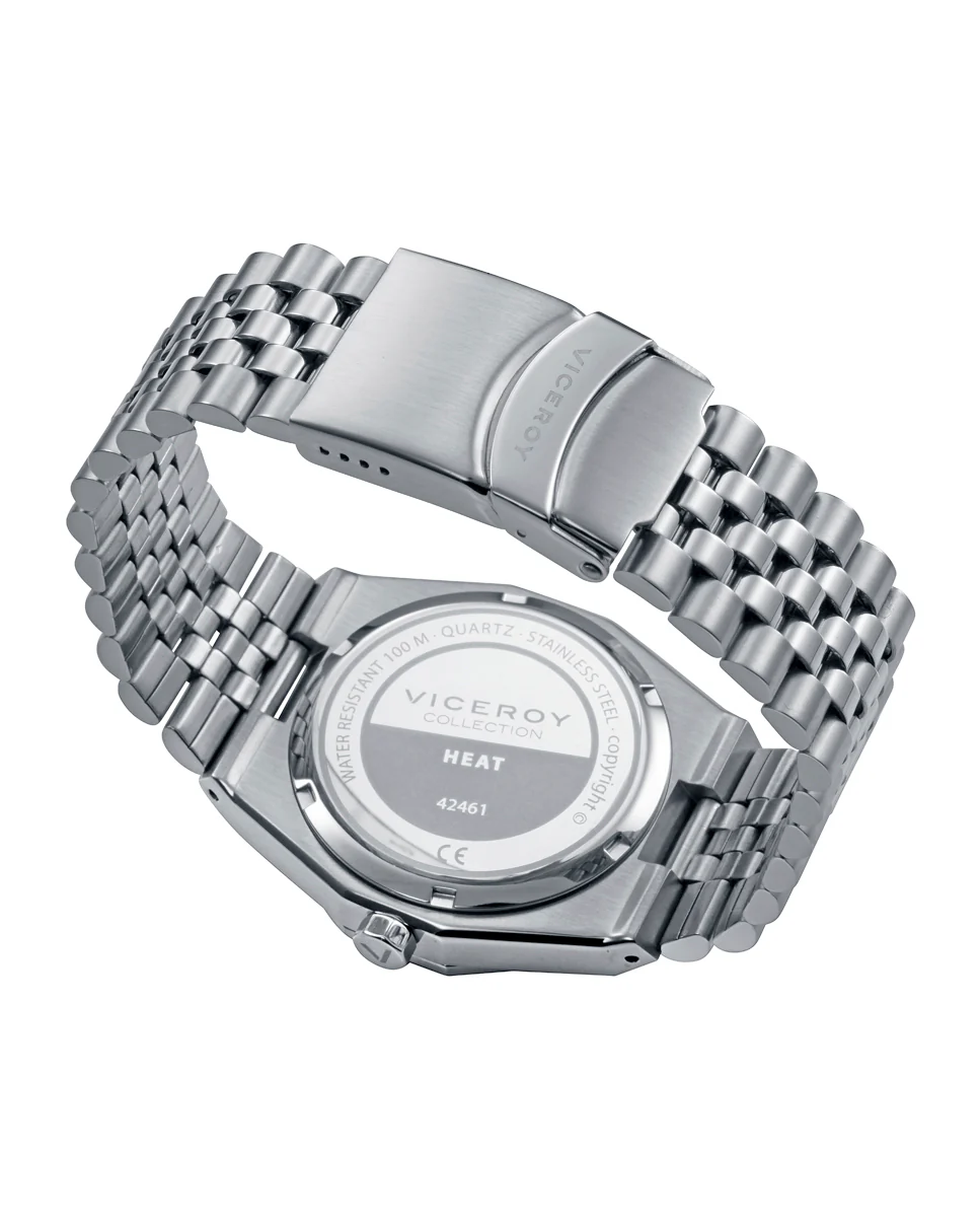 Reloj caja de acero con bisel rotatorio   10  Atm, brazalete de acero, movimiento cuarzo - Image 2