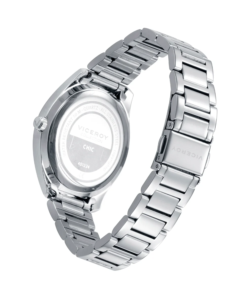 Reloj caja y brazalete de acero y movimiento de cuarzo - Image 2
