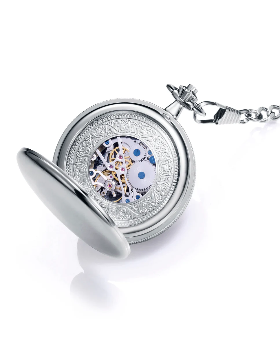 Reloj de bolsillo caja de metal , movimiento mecánico - Image 3