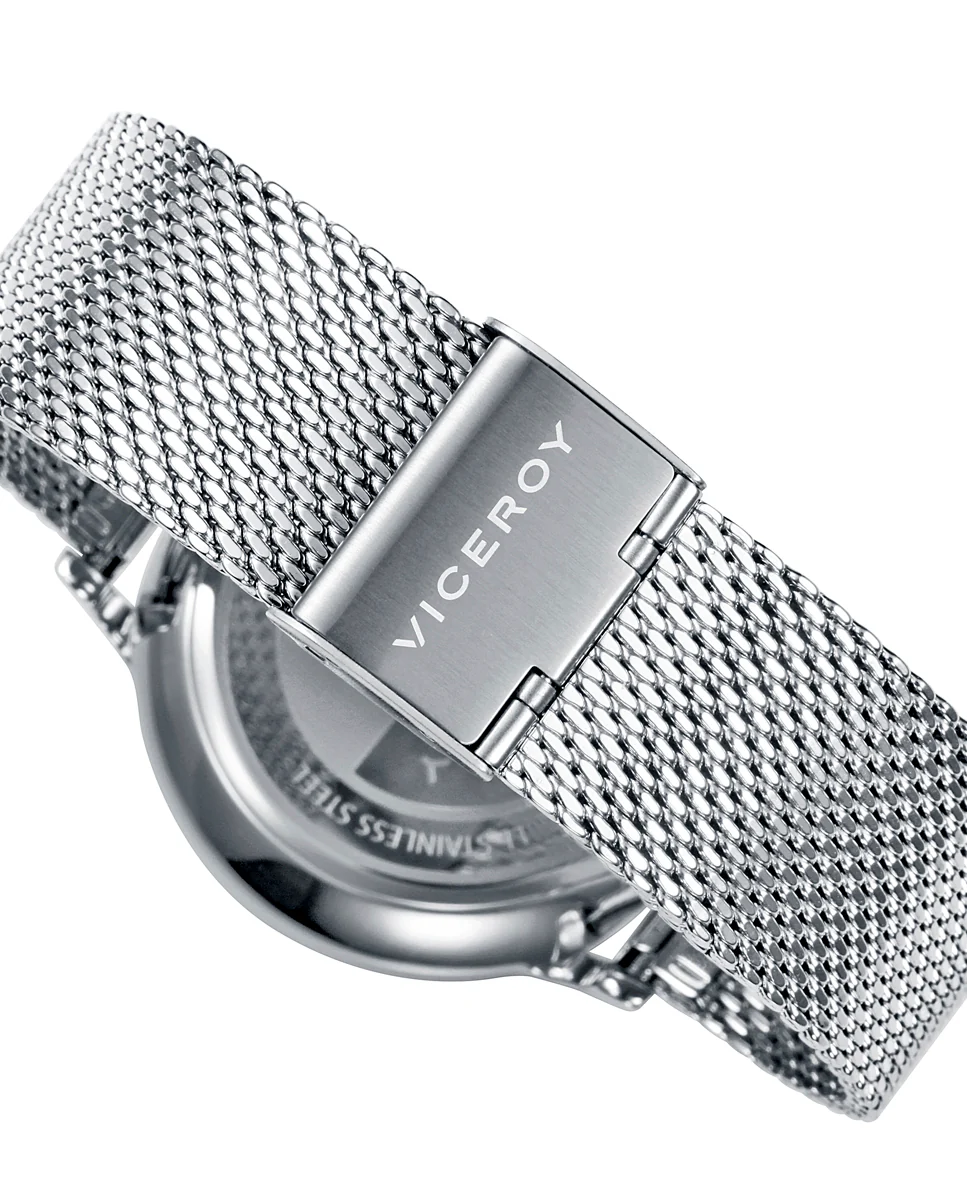 Reloj de hombre Beat multifunción de acero y malla milanesa - Image 2