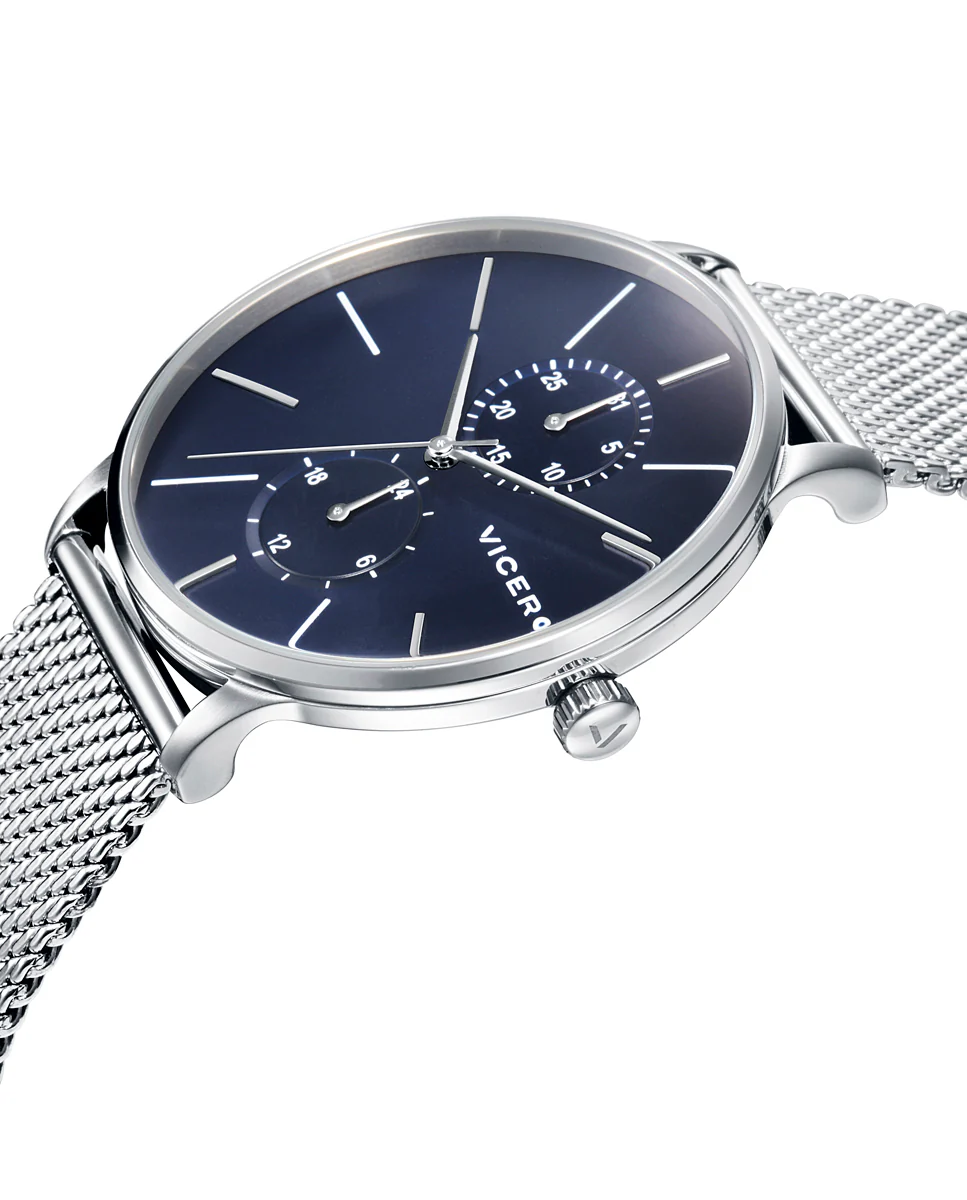 Reloj de hombre Beat multifunción de acero y malla milanesa - Image 3