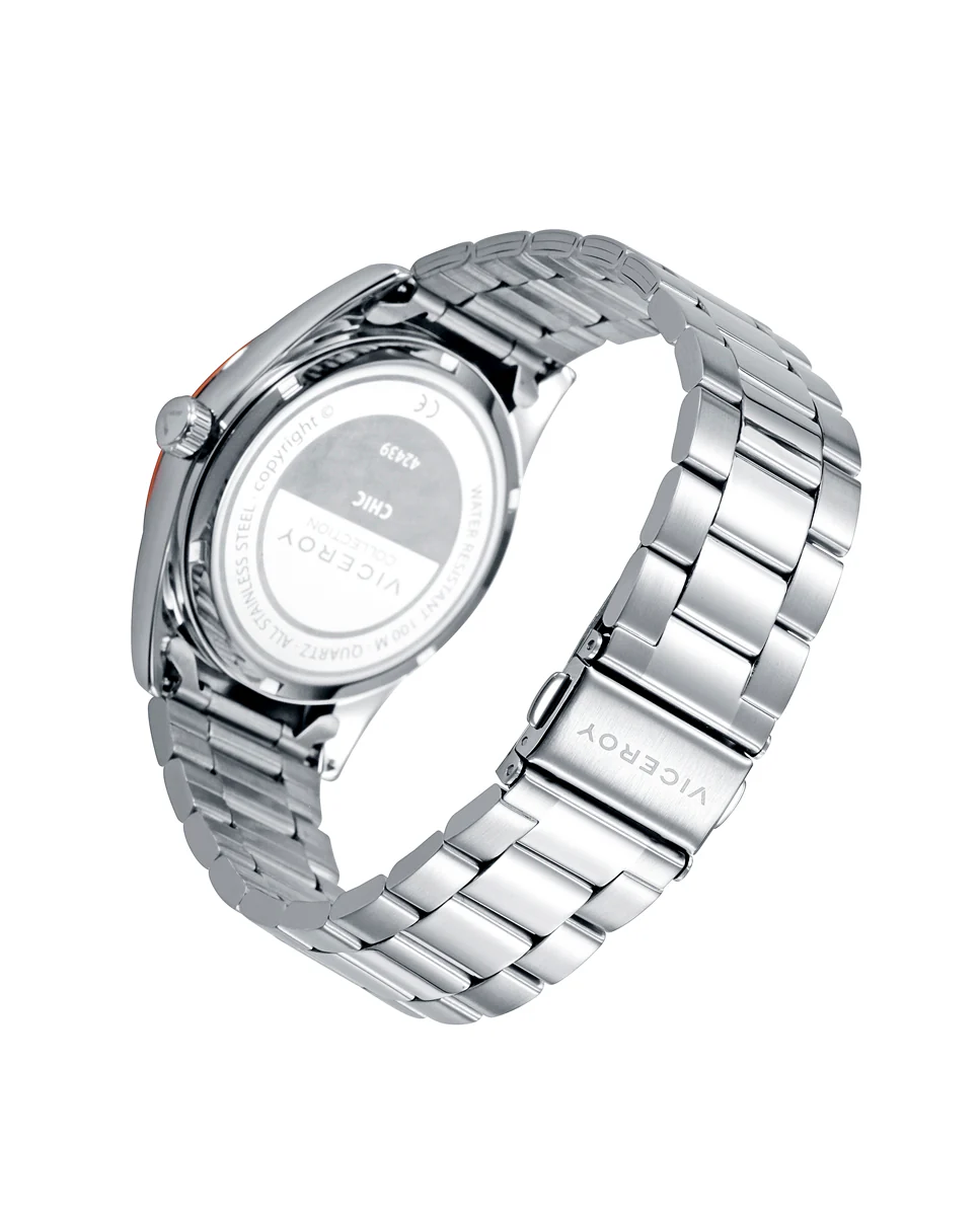 Reloj de hombre Chic con caja y brazalete de acero - Image 2