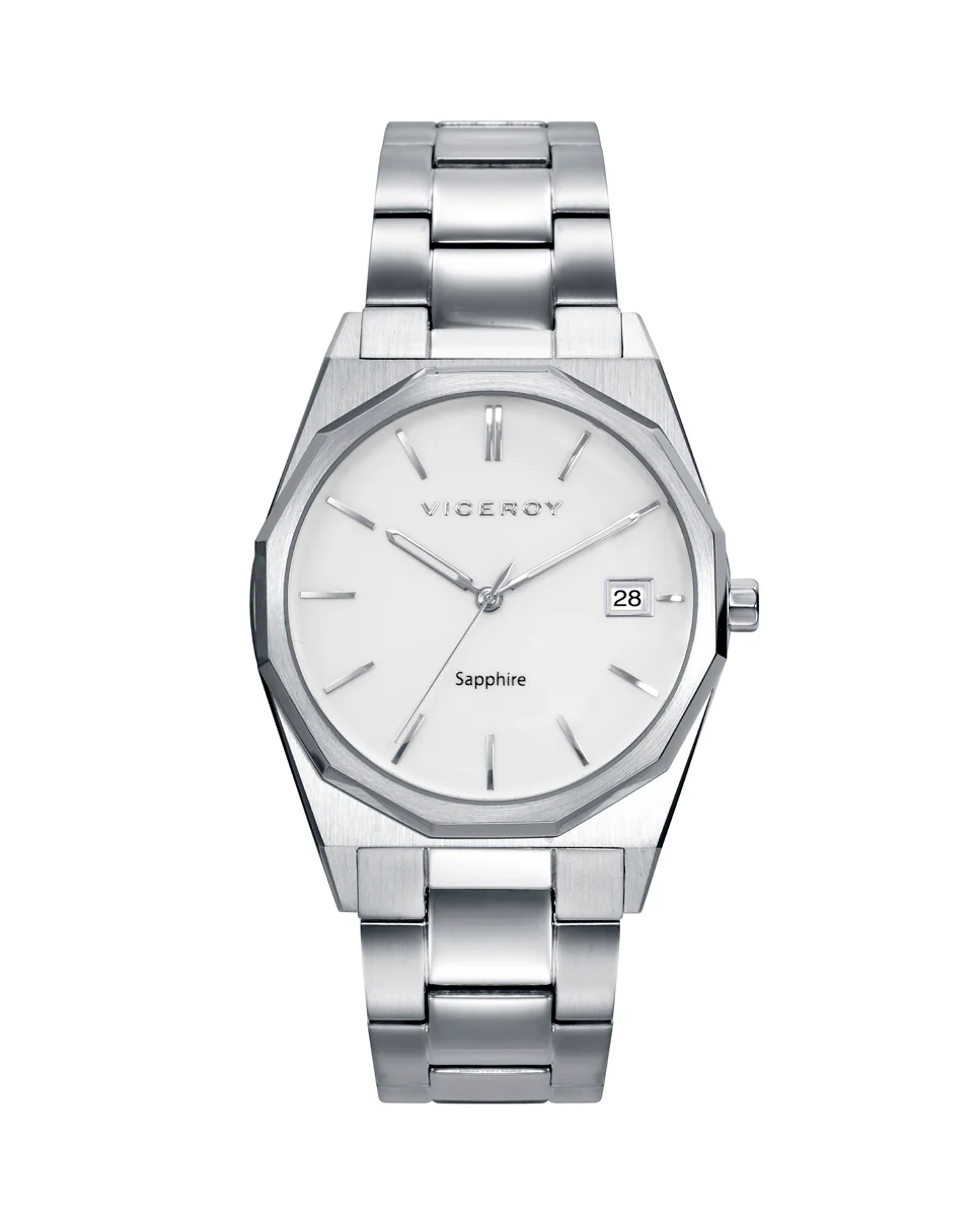 Reloj de Hombre Dress extraplano de acero con cristal zafiro