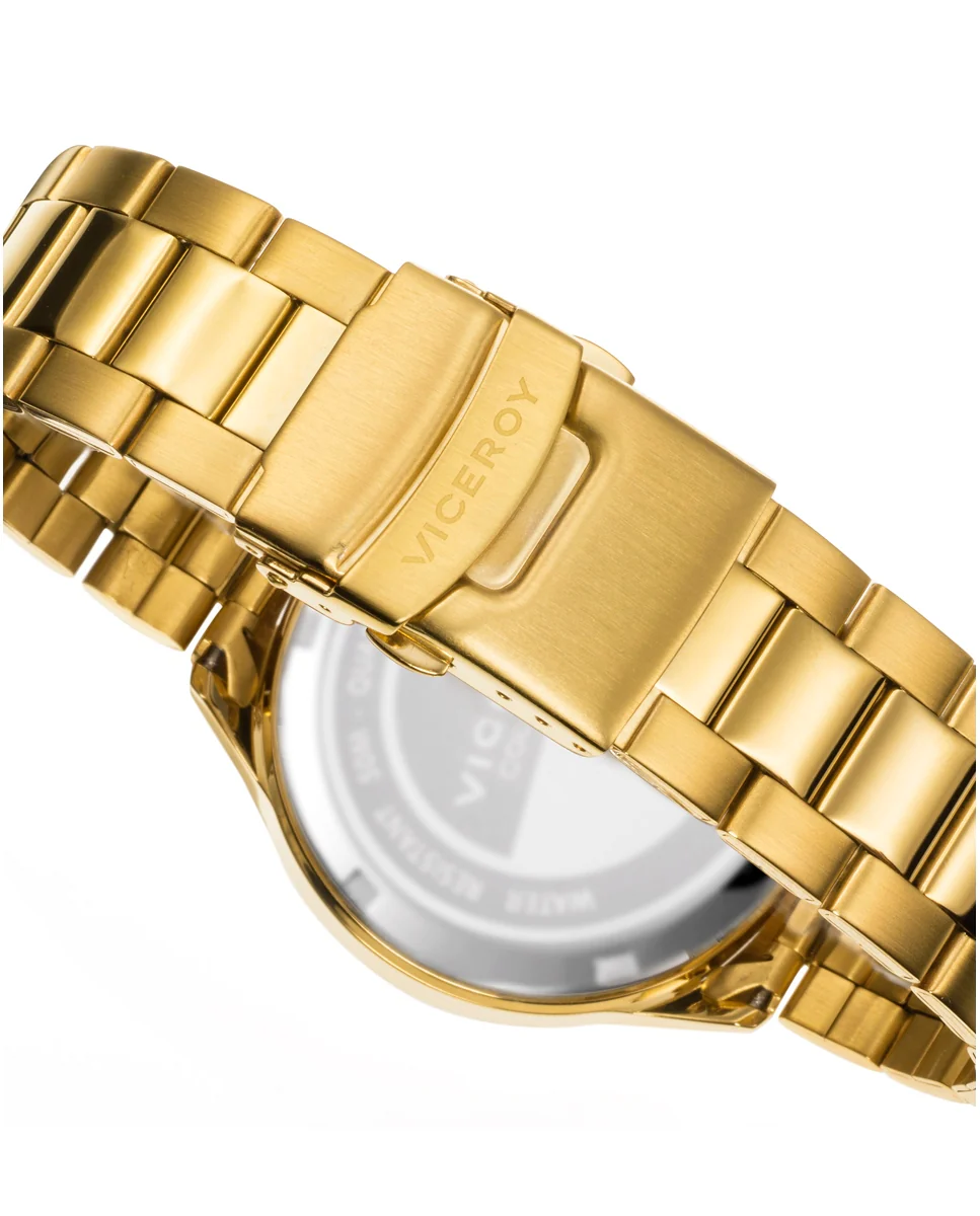 Reloj de hombre Heat de acero IP dorado con cronógrafo - Image 2