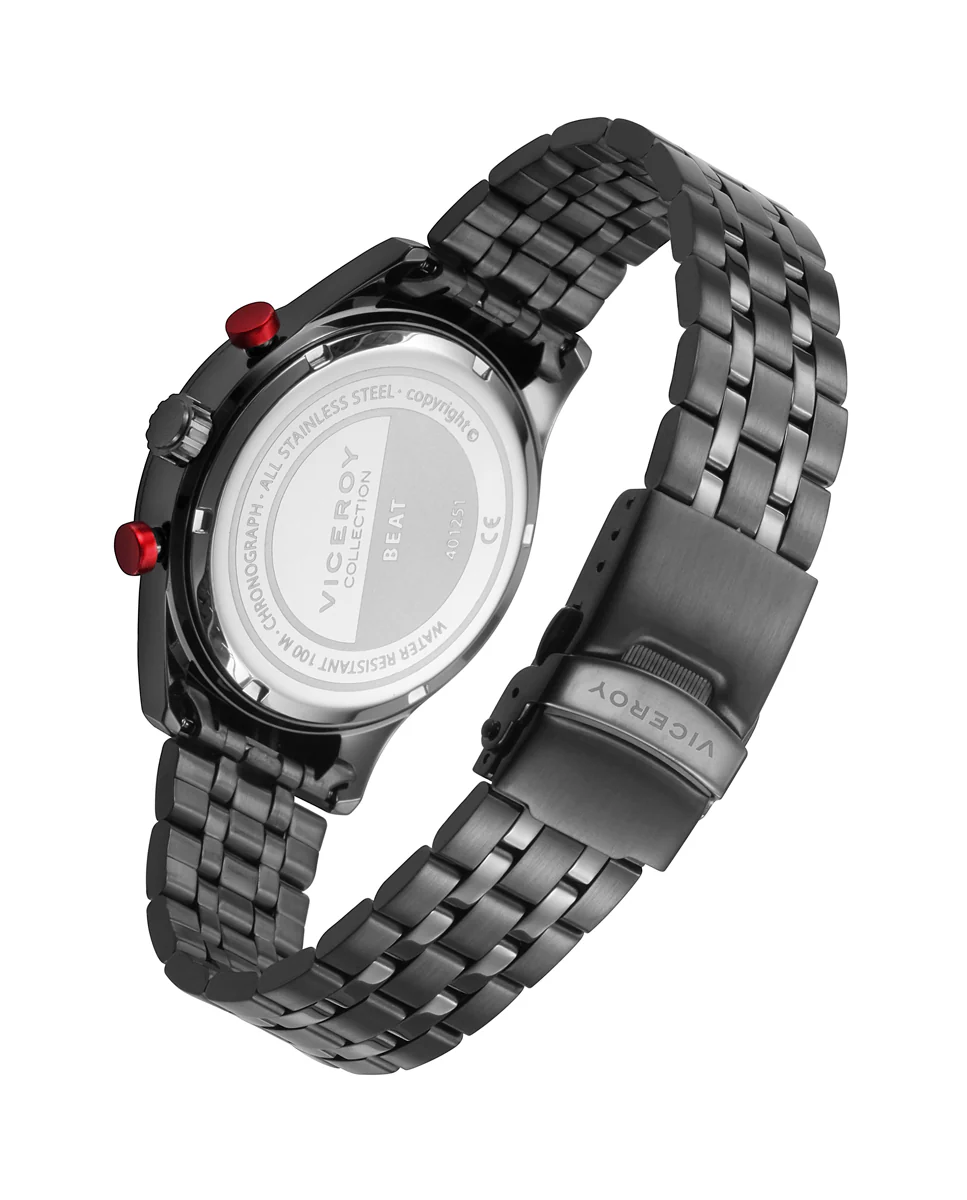 Reloj de hombre Viceroy Beat de acero IP Gris con cronógrafo - Image 2
