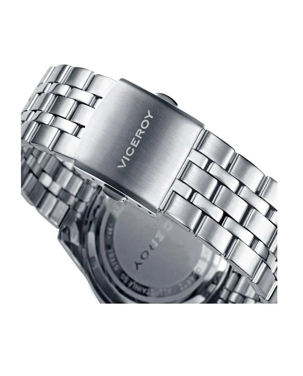 Reloj de hombre Viceroy Cronógrafo de acero con esfera negra - Image 2