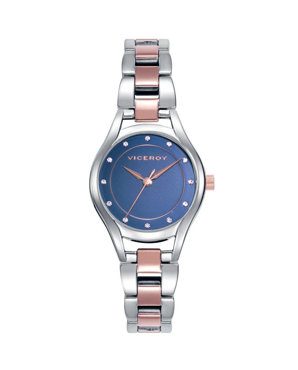 Reloj de Mujer Air caja y brazalete bicolor de acero e Ip rosa