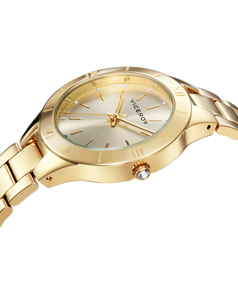 Reloj de mujer Chic 3 agujas de acero IP dorada - Image 3