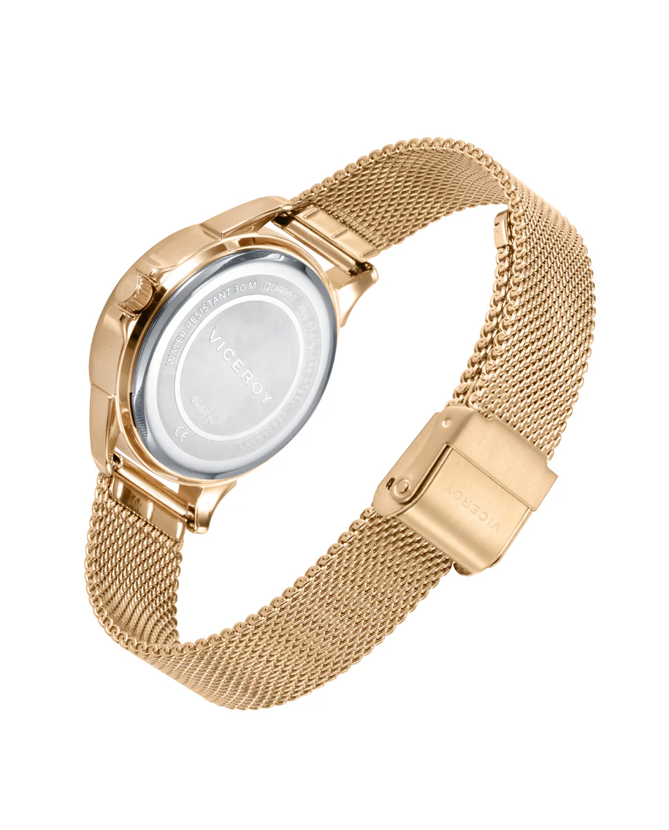Reloj de Mujer Chic caja y brazalete de acero en Ip dorado - Image 2