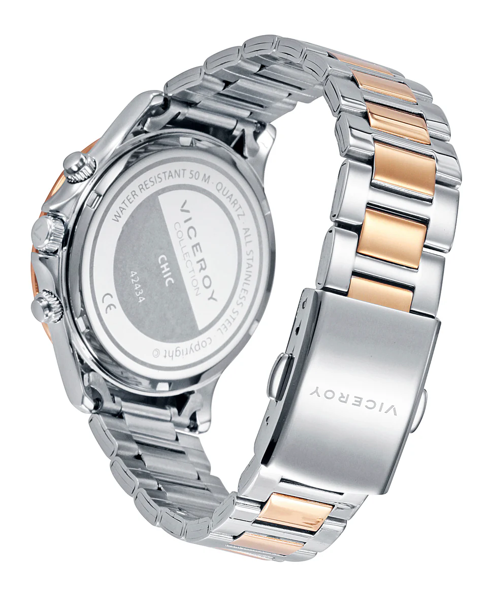 Reloj de mujer Chic con caja y brazalete en acero bicolor - Image 2