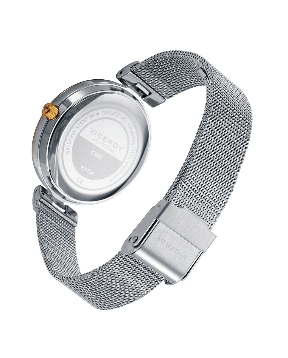 Reloj de mujer Chic con caja y malla milanesa de acero - Image 2