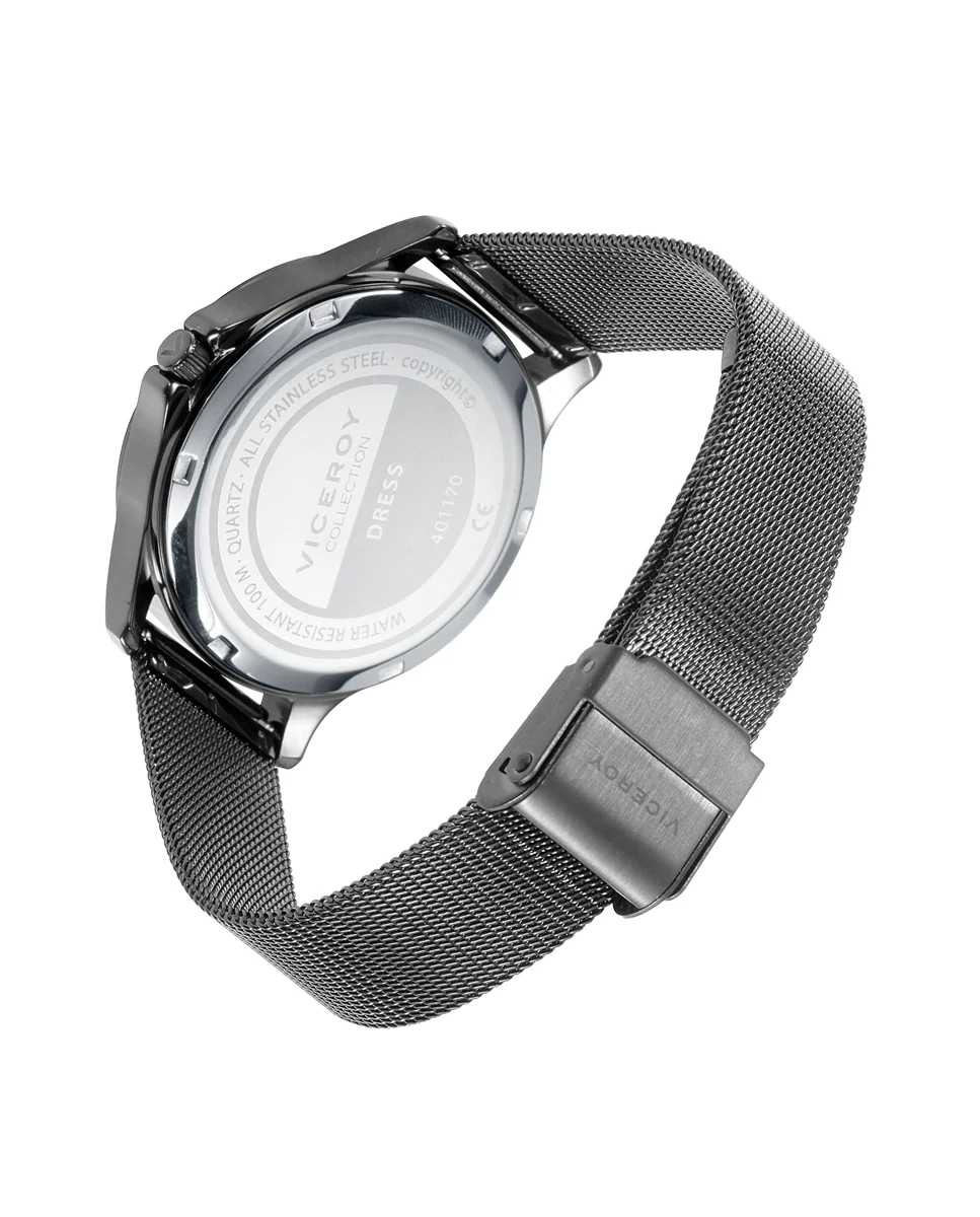 Reloj de mujer Dress con caja y brazalete de acero Ip negro - Image 2