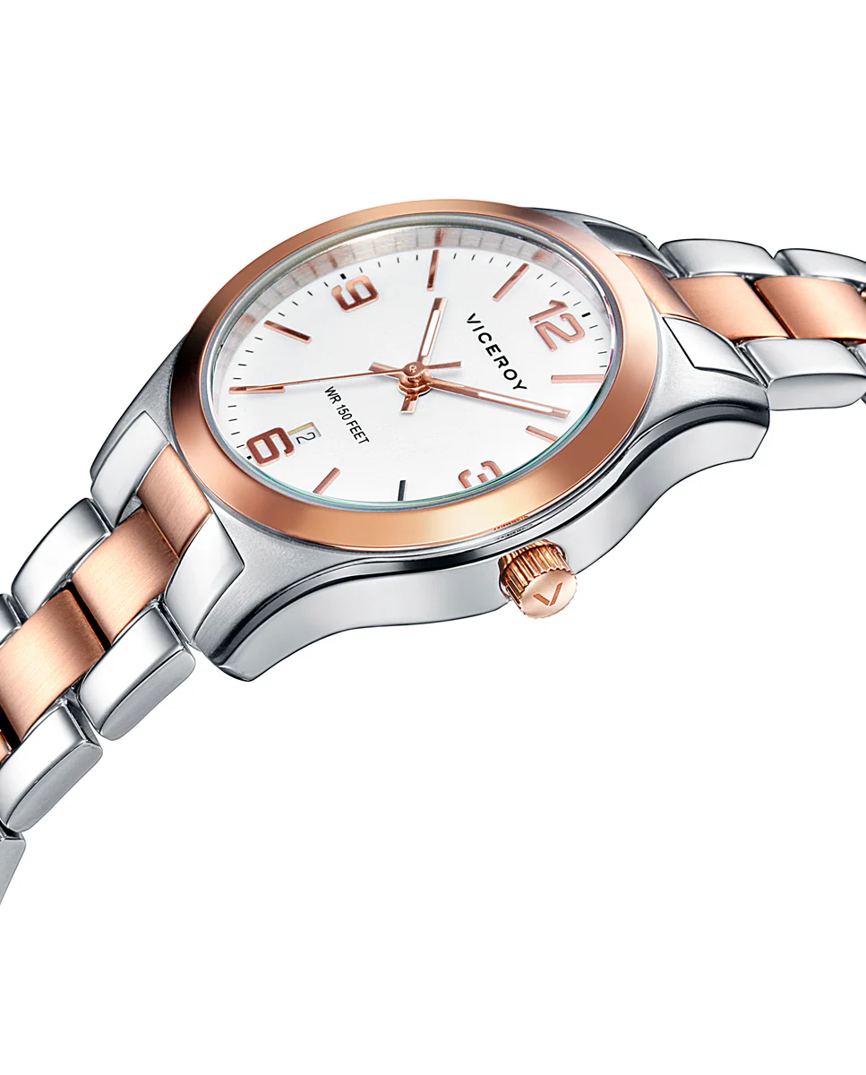 Reloj de mujer Grand 3 agujas de acero con IP rosa - Image 3