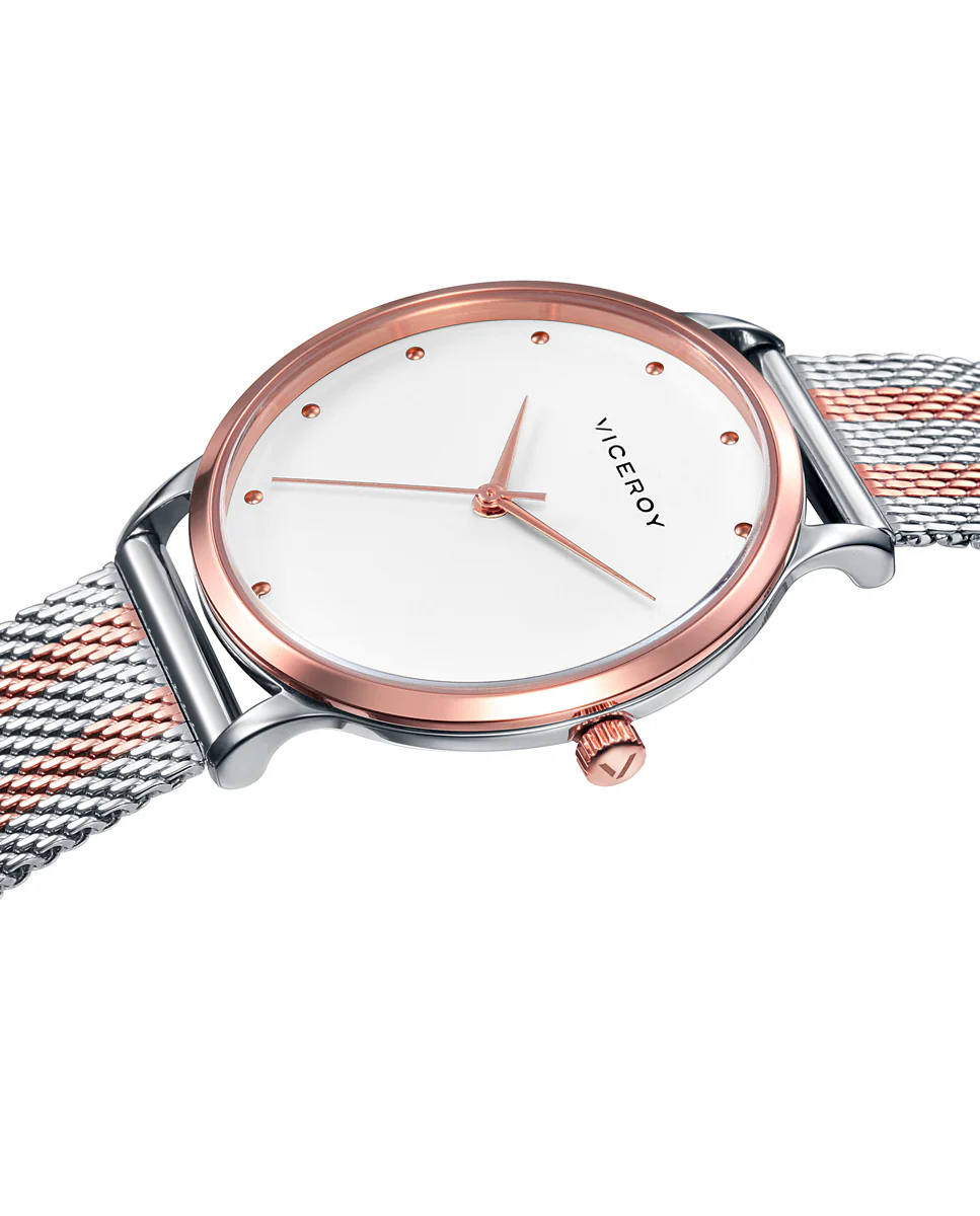 Reloj de mujer Kiss de acero 3 agujas y malla milanesa - Image 3