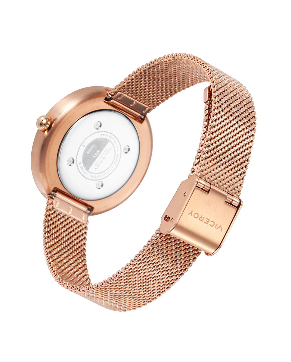 Reloj de mujer Kiss de acero IP Rosa con esfera blanca - Image 2
